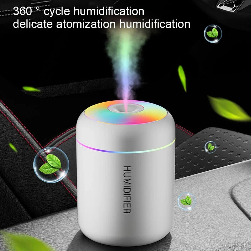 Umidificatore Mini USB HOMEFISH – Diffusore Aromi, Nebbia Fredda, LED, per Scrivania