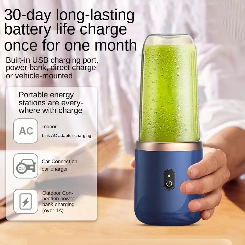 Spremiagrumi Portatile Elettrico 300ml – Ricaricabile USB, per Frutta e Frullati