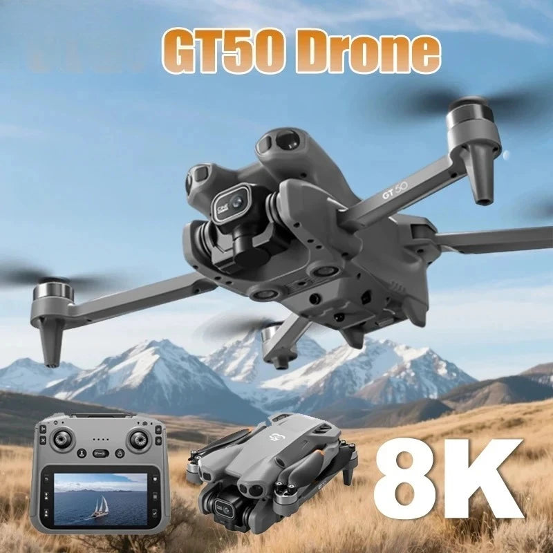Drone GT50 GPS Professionale – Fotocamera 8K HD, Brushless 5G, Flusso Ottico