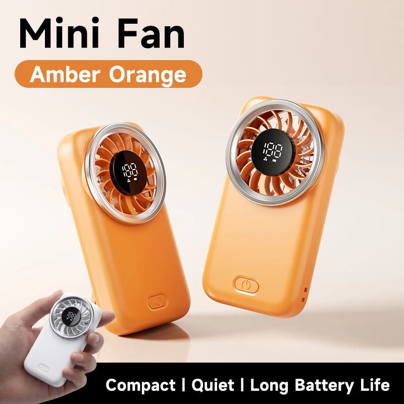 Mini Ventilatore Portatile Turbo – 100 Velocità, USB, Display LED, 80.000 RPM