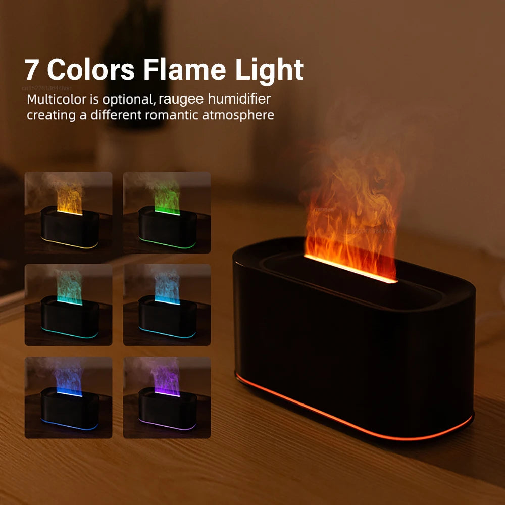 Umidificatore Diffusore Aromi a Fiamma – Mini, Luce Notturna, per Camera da Letto