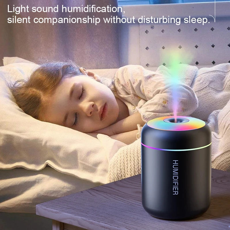 Umidificatore Mini USB HOMEFISH – Diffusore Aromi, Nebbia Fredda, LED, per Scrivania