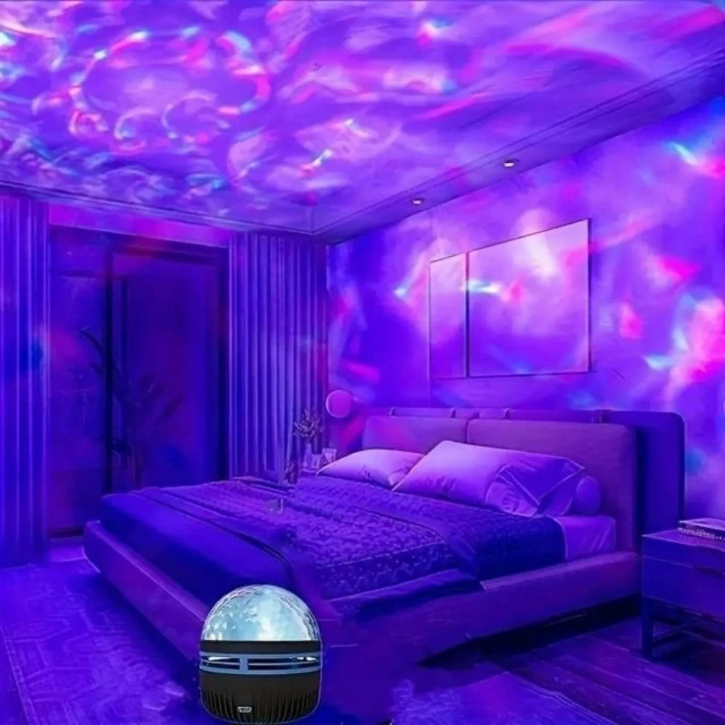 Proiettore LED Cielo Stellato RGB – 7 Colori, Rotazione e Telecomando