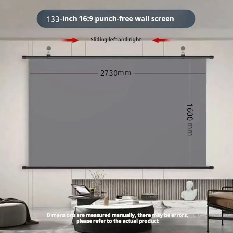 Schermo Proiettore XIAOHUI Anti-Luce 16:9 – HD Spesso, Senza Fori, 60-133 Pollici