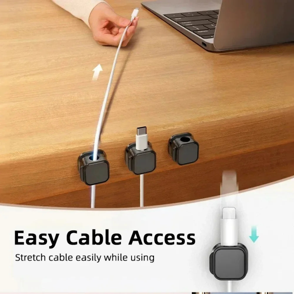 Clip per Cavi Magnetici – Supporto Regolabile Sotto Scrivania, Organizer Cavi