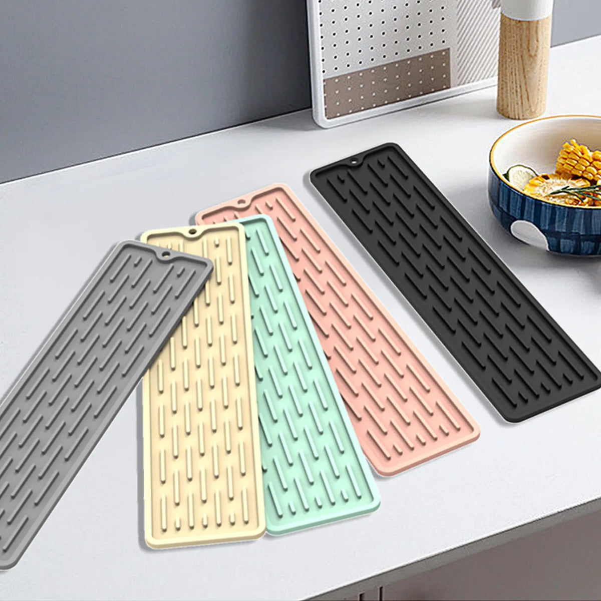 Tappetino Scolapiatti in Silicone HOMEFISH – Antiscivolo, per Lavello e Cucina
