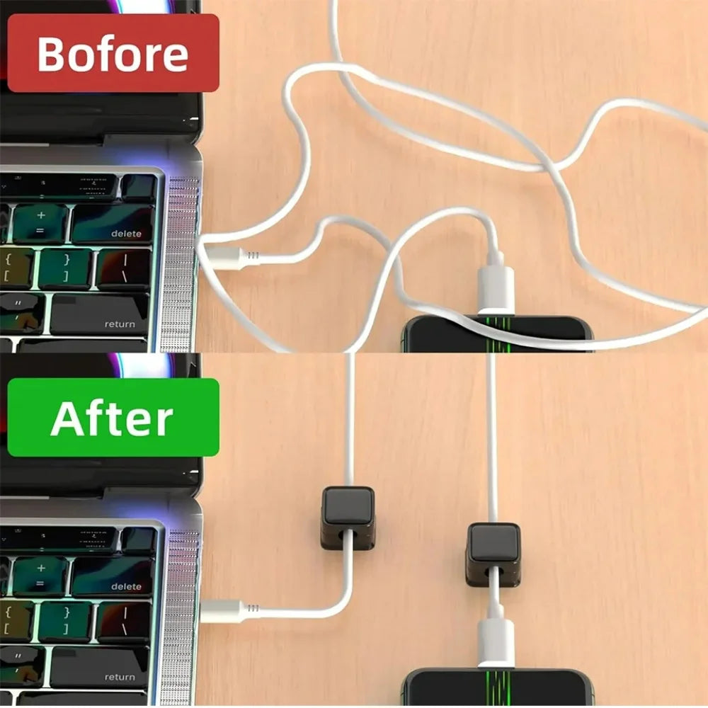 Clip per Cavi Magnetici – Supporto Regolabile Sotto Scrivania, Organizer Cavi