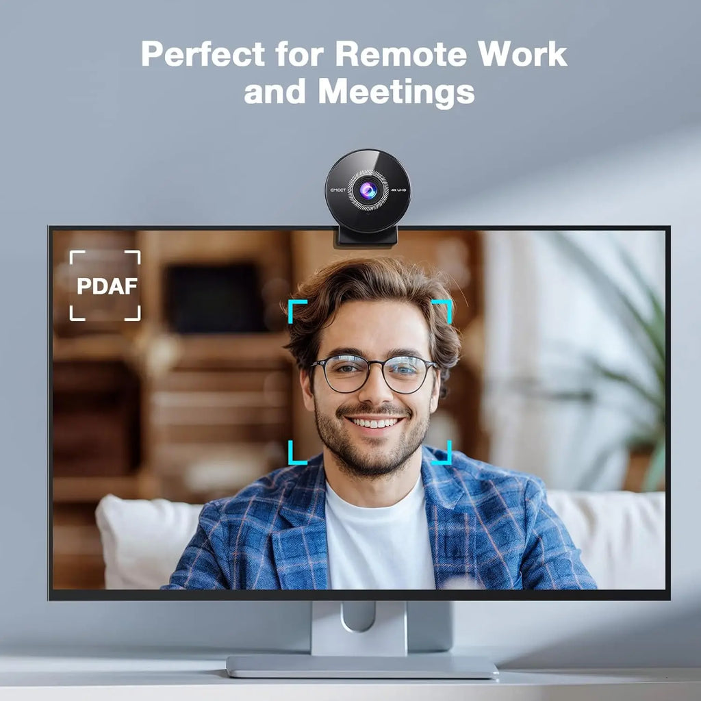 Webcam 4K EMEET 1080P 60fps – con Microfono, USB, per PC, Desktop e Laptop