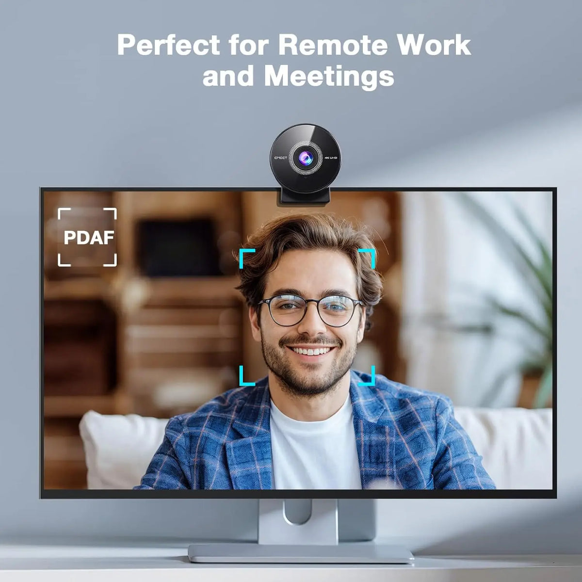 Webcam 4K EMEET 1080P 60fps – con Microfono, USB, per PC, Desktop e Laptop