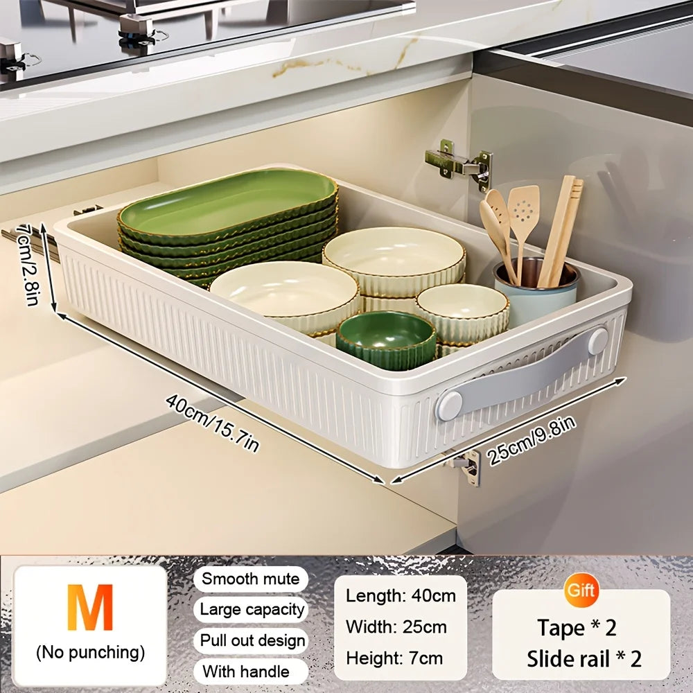 Scatola Portaoggetti Estraibile per Cassetti e Armadi Cucina – Organizer Spezie