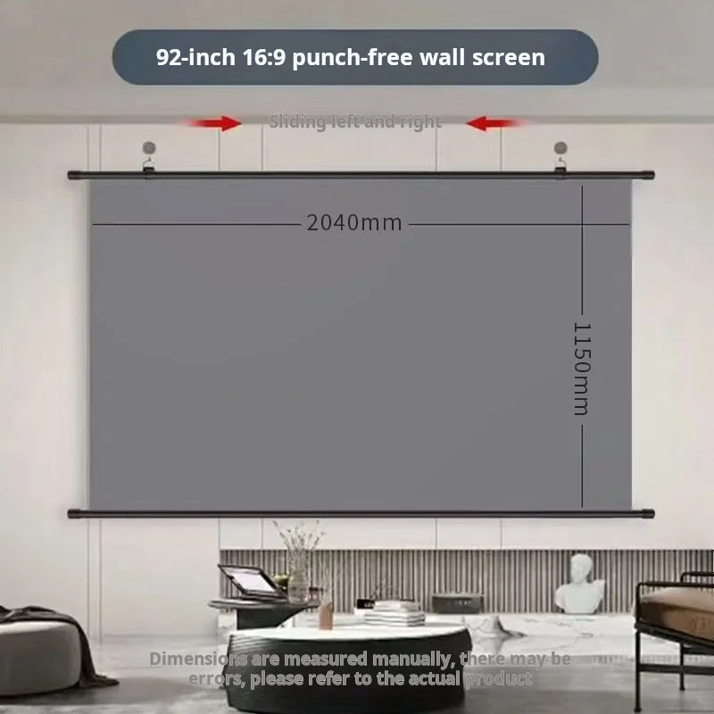 Schermo Proiettore XIAOHUI Anti-Luce 16:9 – HD Spesso, Senza Fori, 60-133 Pollici