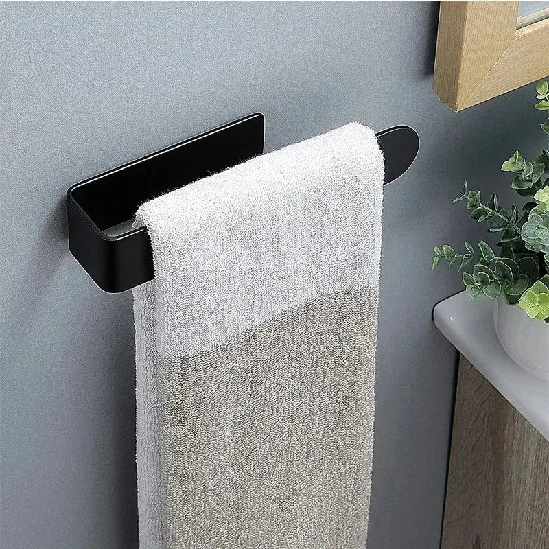 Portasciugamani Autoadesivo Senza Forare – per Bagno e Cucina, Acciaio Inox