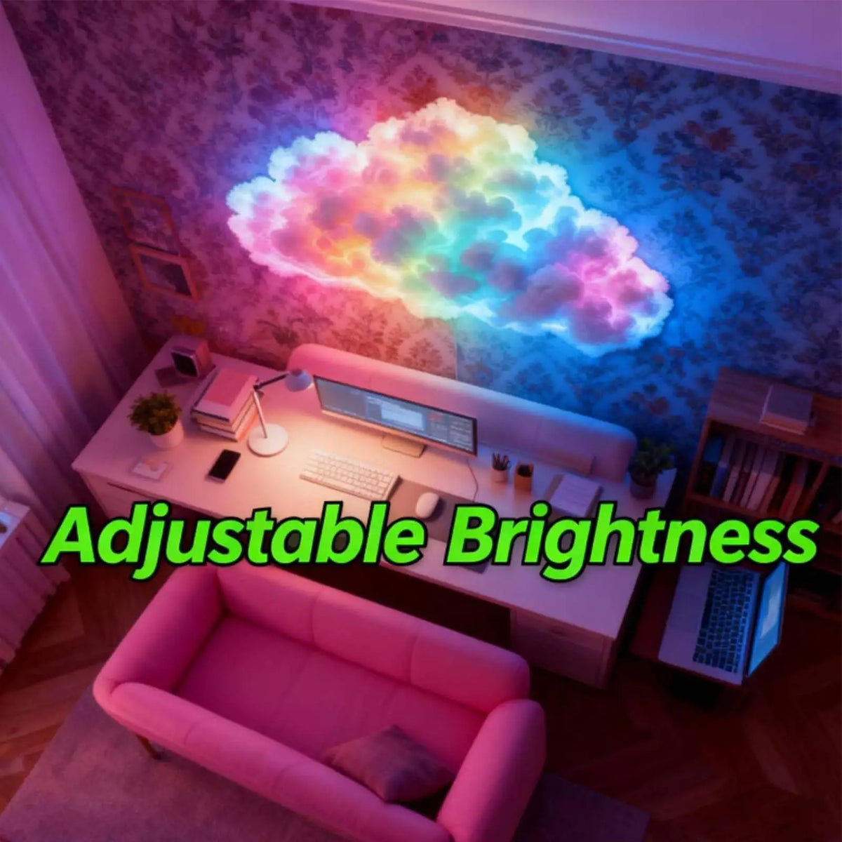 Lampada 3D LED Nuvola Thunder Cloud – Ritmo Musicale, USB, per Camera e Gaming