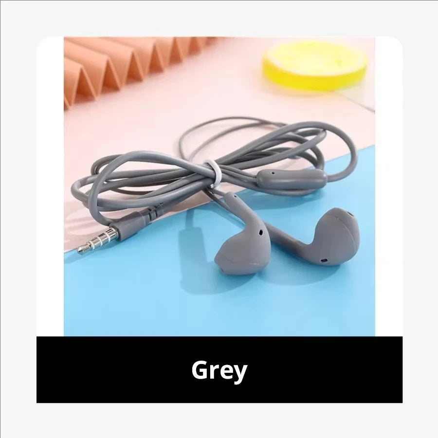 Auricolari Stereo Macaron 3,5mm – Cablati con Microfono, per Sport e Musica