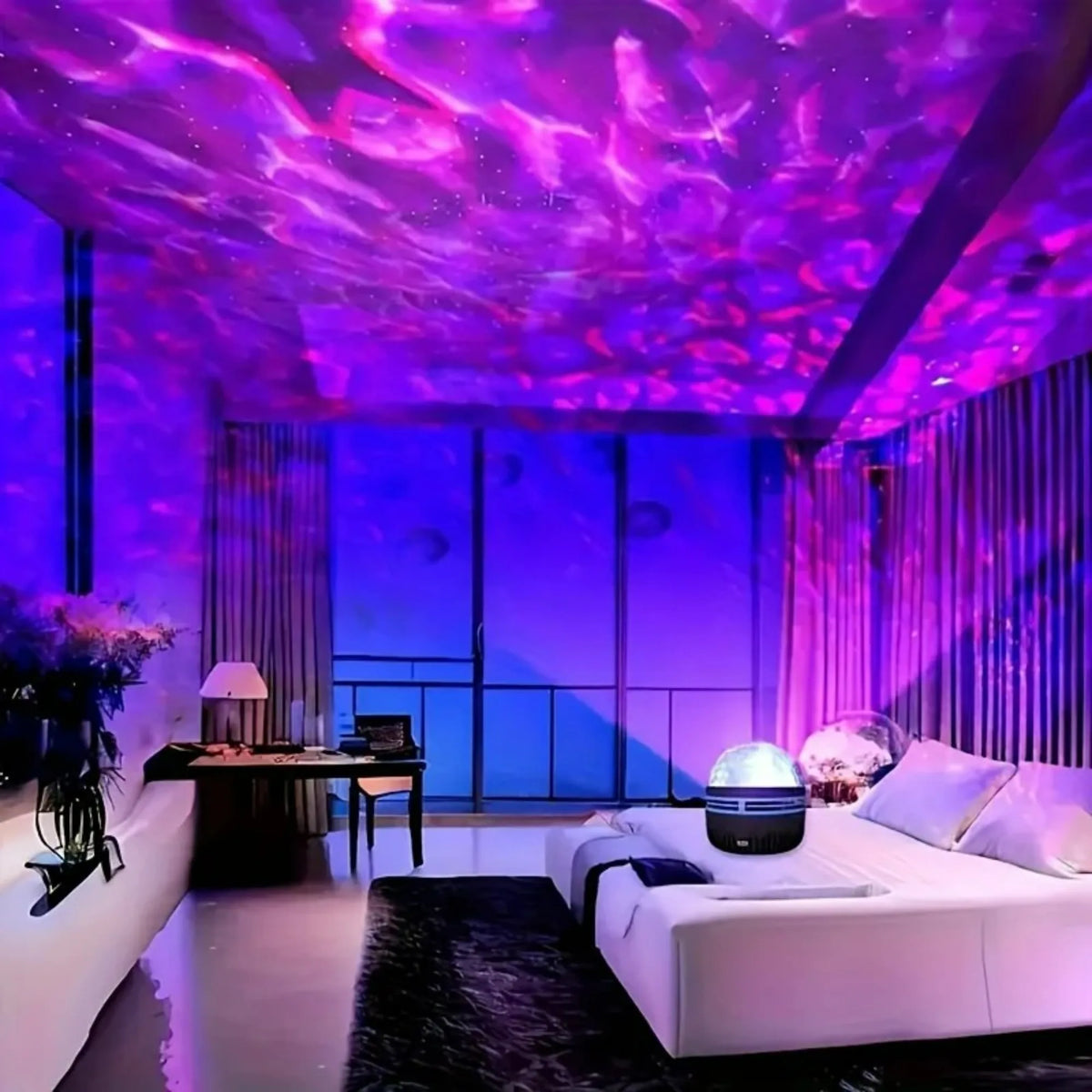 Proiettore LED Cielo Stellato RGB – 7 Colori, Rotazione e Telecomando