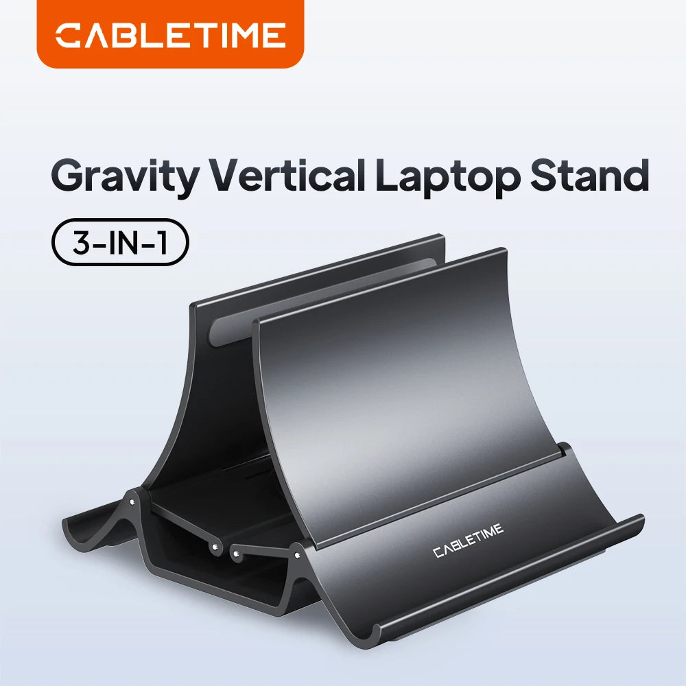Supporto Laptop Verticale CABLETIME – per MacBook, Surface, HP, Dell e iPad