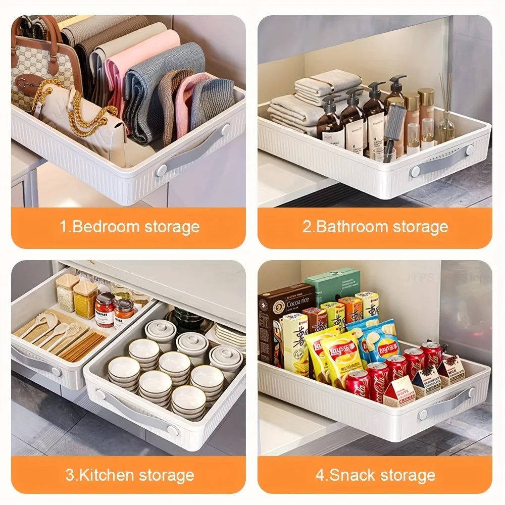 Scatola Portaoggetti Estraibile per Cassetti e Armadi Cucina – Organizer Spezie