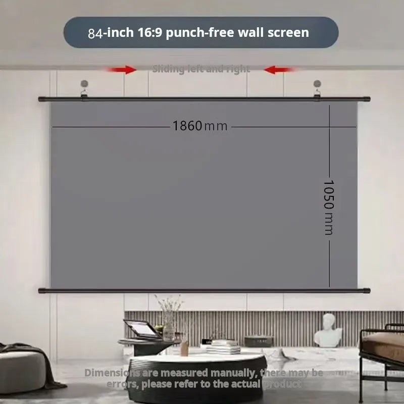 Schermo Proiettore XIAOHUI Anti-Luce 16:9 – HD Spesso, Senza Fori, 60-133 Pollici
