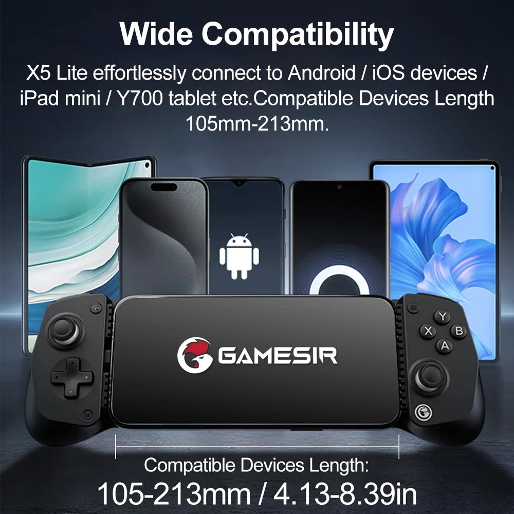 GameSir X5 Lite Gamepad Mobile – Joystick Hall, per iPhone, iPad e Android