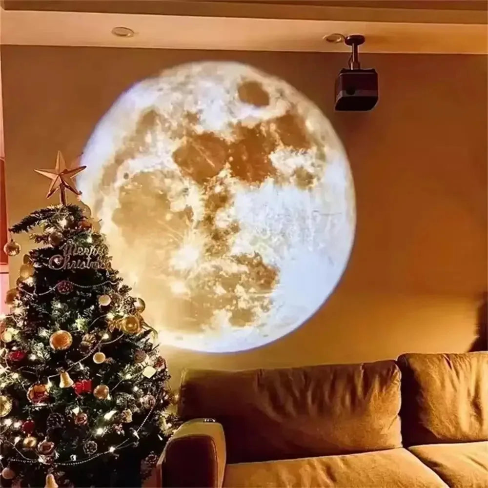 Proiettore Luce Notturna Pianeti – Luna e Terra, USB, per Camerette e Pareti