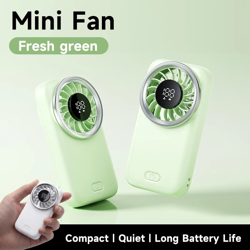 Mini Ventilatore Portatile Turbo – 100 Velocità, USB, Display LED, 80.000 RPM