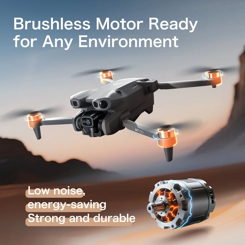 Drone GT50 GPS Professionale – Fotocamera 8K HD, Brushless 5G, Flusso Ottico