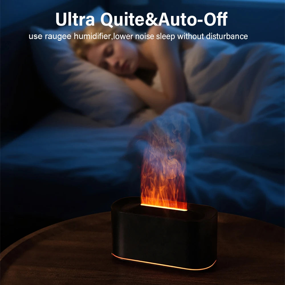 Umidificatore Diffusore Aromi a Fiamma – Mini, Luce Notturna, per Camera da Letto