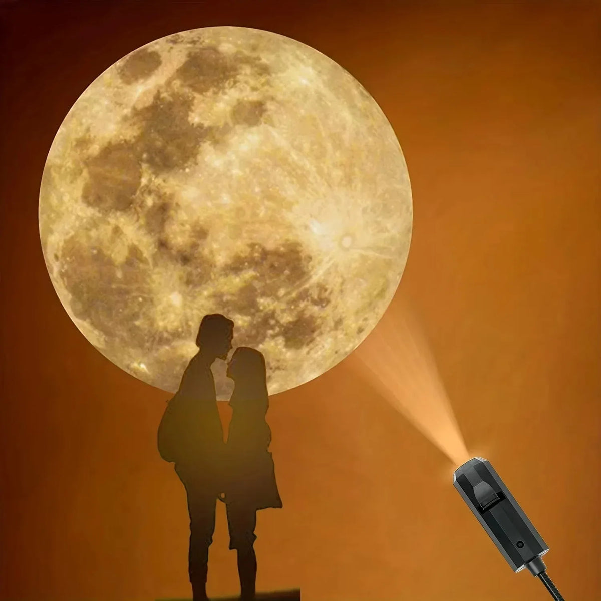 Proiettore Luce Notturna Pianeti – Luna e Terra, USB, per Camerette e Pareti