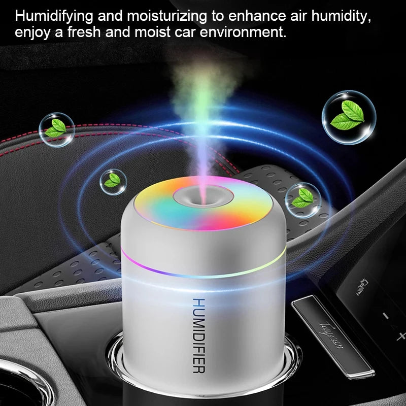 Umidificatore Mini USB HOMEFISH – Diffusore Aromi, Nebbia Fredda, LED, per Scrivania