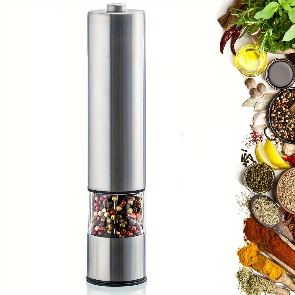 Set Macina Sale e Pepe Elettrico – Acciaio Inox, Luce LED, Funzionamento a Una Mano