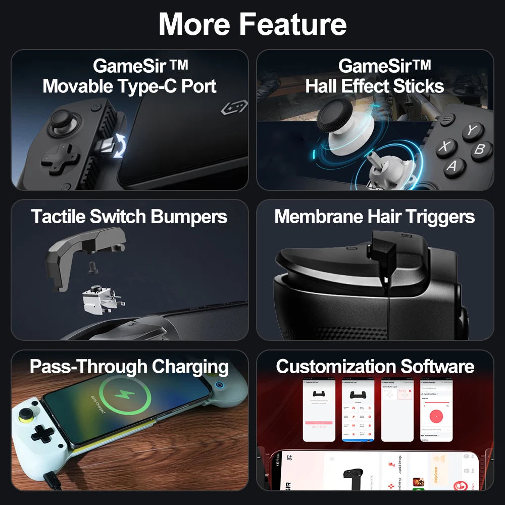 GameSir X5 Lite Gamepad Mobile – Joystick Hall, per iPhone, iPad e Android
